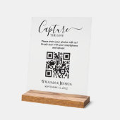 Share Wedding Photos With QR Code アクリルサイン (傾斜)