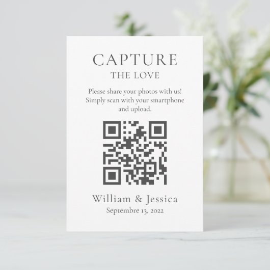 Share Wedding Photos With QR Code カード (スタンド正面)