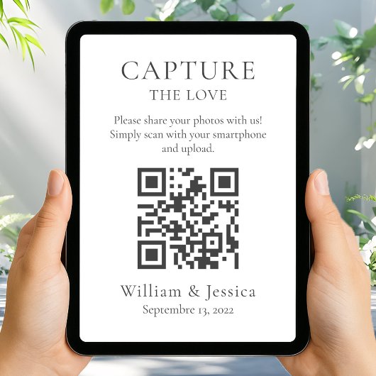 Share Wedding Photos With QR Code カード