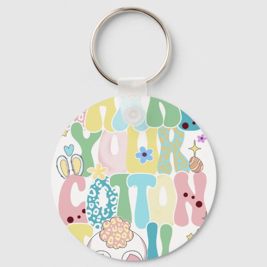 share your cotton tail, retro, vintage キーホルダー (正面)