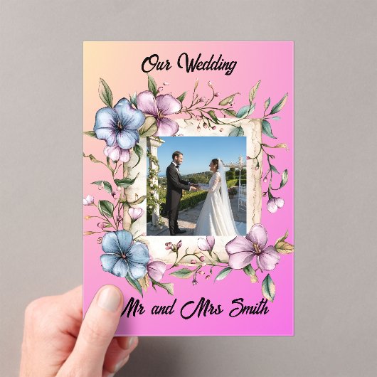 Share your gratitude with this Acrylic Invitation アクリル招待状 (インサイチュ (ポータブル))