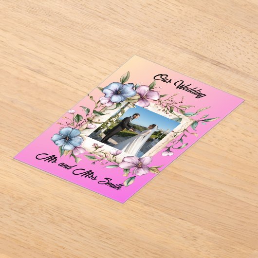 Share your gratitude with this Acrylic Invitation アクリル招待状 (レイダウン)