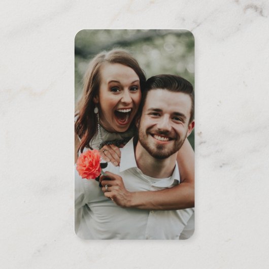 Share Your Photos Memorable Qr Code Simple Wedding プレイスカード (裏面)