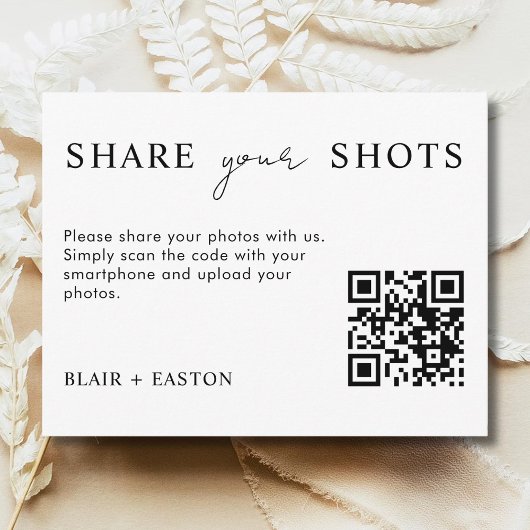 Share Your Shots QR Code Share the Love Wedding シーズンカード