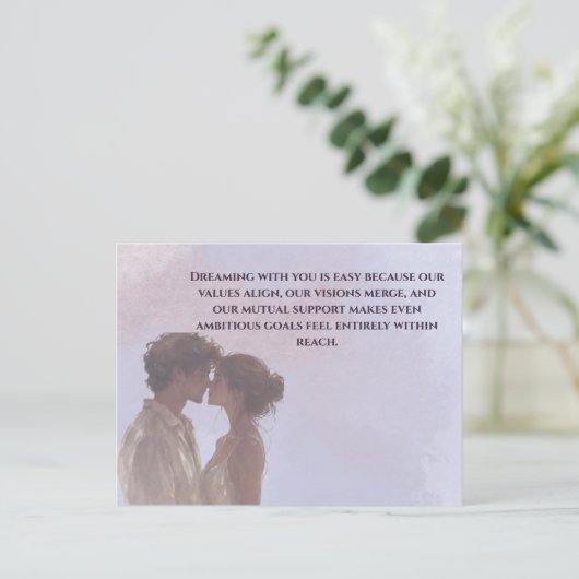 Shared Future & Growth Love Quote Postcard | Build ポストカード (スタンド正面)