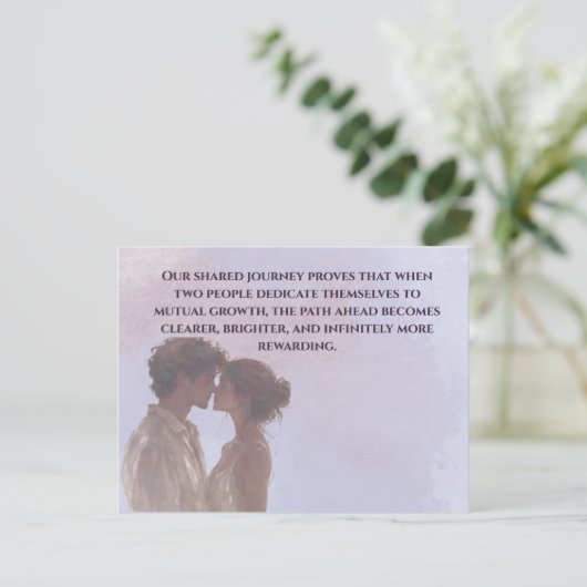 Shared Future & Growth Love Quote Postcard | Build ポストカード (スタンド正面)