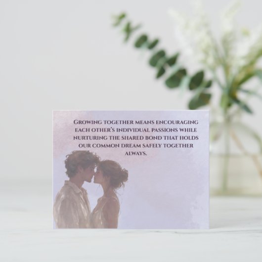 Shared Future & Growth Love Quote Postcard | Build ポストカード (スタンド正面)