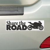 ShareTheRoad バンパーステッカー (車上)