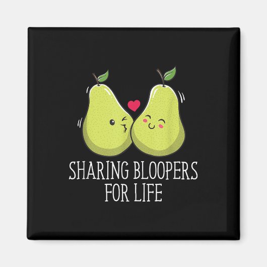 Sharing Bloopers For Life Wedding Funny Bride And  マグネット (正面)