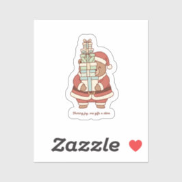 Sharing Joy Christmas Sticker | Cute Santa Gift  シール
