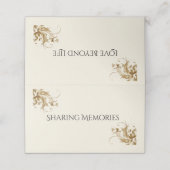 Sharing Memories Memorial Funeral Folded プレイスカード (外部開封)