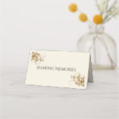 Sharing Memories Memorial Funeral Folded プレイスカード (正面)