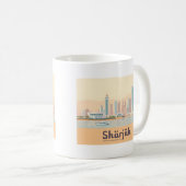 Sharjah UAE Pastel Travel コーヒーマグカップ (正面右)