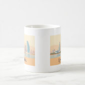 Sharjah UAE Pastel Travel コーヒーマグカップ (中央)