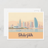 Sharjah UAE Pastel Travel ポストカード (正面/裏面)