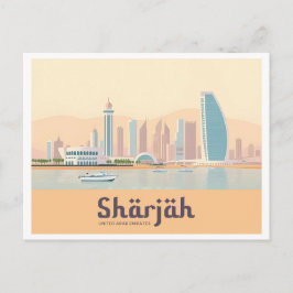 Sharjah UAE Pastel Travel ポストカード