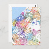 Sharjah United Arab Emirates City Map ポストカード (正面/裏面)