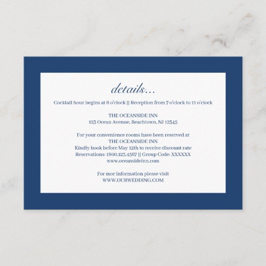 Sharkの結婚詳細エンクロージャカード エンクロージャーカード (正面)