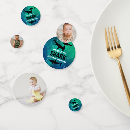 Sharkは年齢に関係なく誕生日パーティーの写真を掲載 コンフェッティ (グループ)