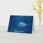 Sharkイメージ(誕生日グリーティングカード) カード (黄色い花)