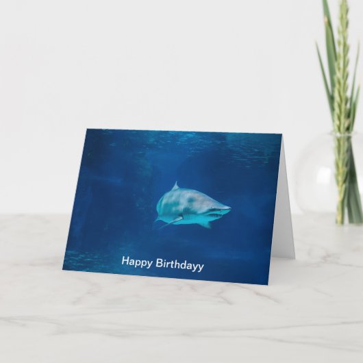 Sharkイメージ(誕生日グリーティングカード) カード (正面)