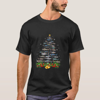 SHARKクリスマスツリーシャツSHARK愛好家ギフトマン Tシャツ