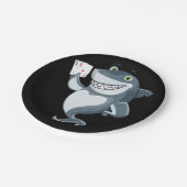 Sharkトランプのポーカープレーヤー – おもしろいトランプのポーカーギフト ペーパープレート (アングル)