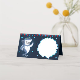 Sharkパーティー食品ラベルカード座席表 プレイスカード