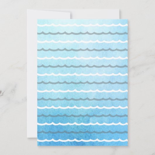 Sharkベビーシャワー招待状男の赤ちゃん 招待状 (裏面)