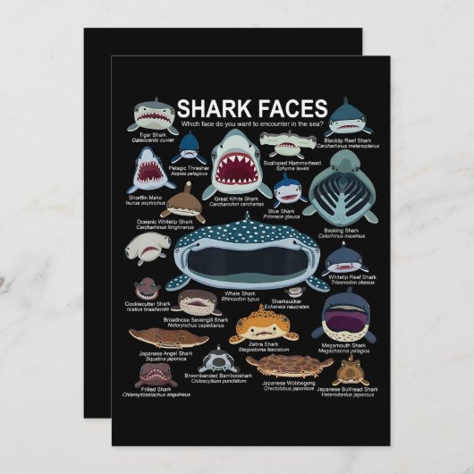 Shark顔顔に出会いたい 招待状 (正面/裏面)
