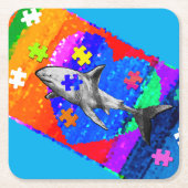Shark スクエアペーパーコースター (正面)