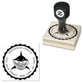 Shark、自分の姓を作成 ラバースタンプ (押印)