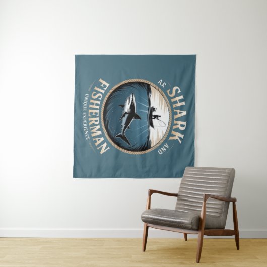 Shark and Fisherman タペストリー (インサイチュ(横))