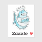 Shark as Chef with Cooking apron シール (シート)