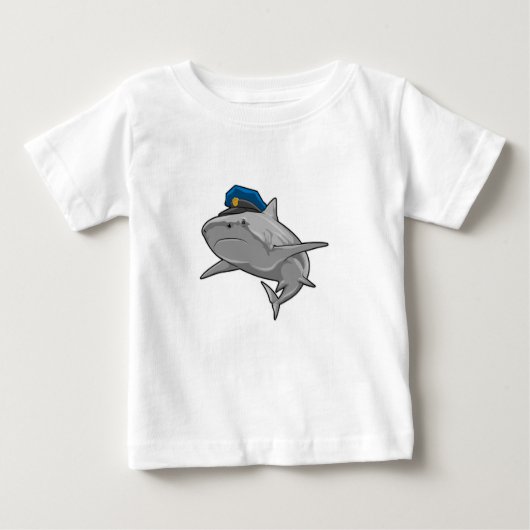 Shark as Police officer Police ベビーTシャツ (正面)