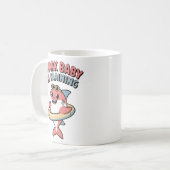 Shark Baby in Training | キッズ コーヒーマグカップ (正面左)