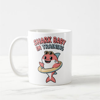 Shark Baby in Training | キッズ コーヒーマグカップ