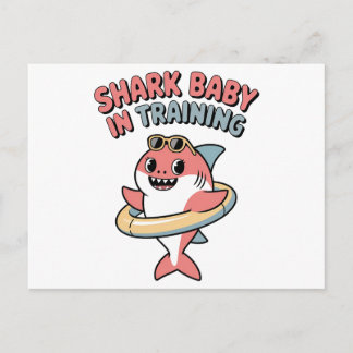 Shark Baby in Training | キッズ シーズンポストカード