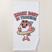 Shark Baby in Training | キッズ ビーチタオル (正面)
