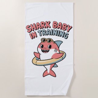 Shark Baby in Training | キッズ ビーチタオル