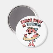 Shark Baby in Training | キッズ マグネット (正面/裏面)