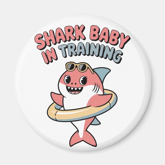 Shark Baby in Training | キッズ マグネット (正面)