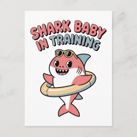 Shark Baby in Training | Kids ポストカード (正面)