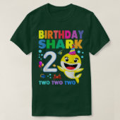 Shark Birthday 2 Years Old 2nd Birthday Matching F Tシャツ (デザイン正面)