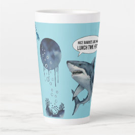 shark birthday gift  カフェラテマグ