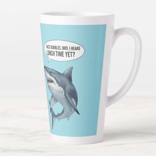 shark birthday gift カフェラテマグ (右)