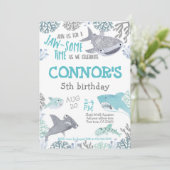 Shark Birthday Invitation 招待状 (スタンド正面)