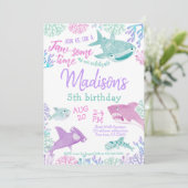 Shark Birthday Invitation 招待状 (スタンド正面)