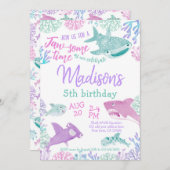 Shark Birthday Invitation 招待状 (正面/裏面)