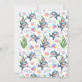 Shark Birthday Invitation 招待状 (裏面)